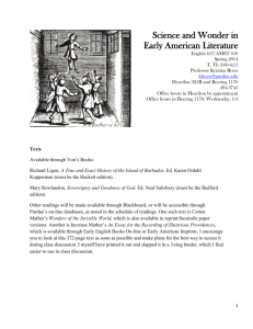 Science and Wonder in Early America English 657