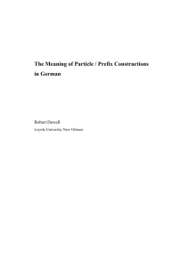 The Meaning of Particle/Prefix Constructions in German