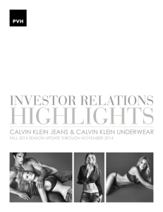 PVH Highlights — Calvin Klein Jeans & Calvin Klein