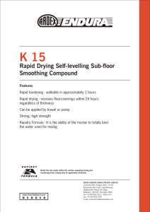 Rapid Drying Self-levelling Sub