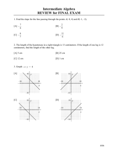 Intermediate Algebra REVIEW for FINAL EXAM