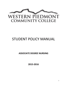 TABLE OF CONTENTS - Western Piedmont Community College