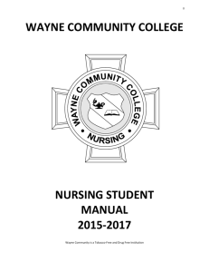 wayne community college nursing student manual 2015