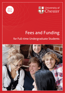 Fees and Funding.indd - University Of Chester