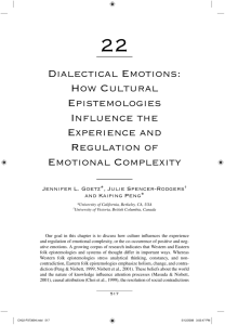 Dialectical Emotions: How Cultural