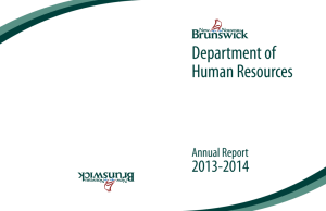 2013-2014 Annual Report - Department of Human Resources