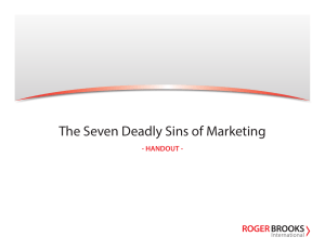 The Seven Deadly Sins of Marketing