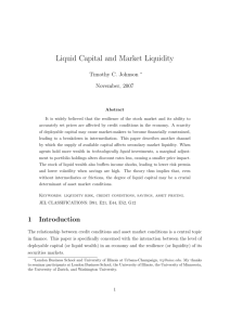 Liquid Capital and Market Liquidity