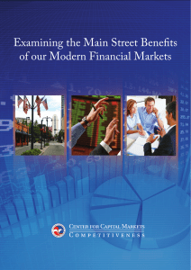 Examining the Main Street Benefits of our Modern Financial Markets