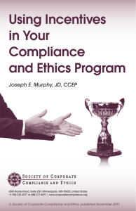 Using Incentives in Your Compliance and Ethics Program