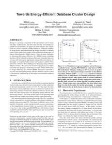 Towards Energy-Efficient Database Cluster Design