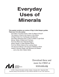 Everyday Uses of Minerals