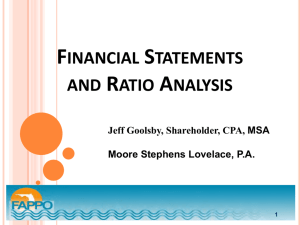 financial statements and ratio analysis