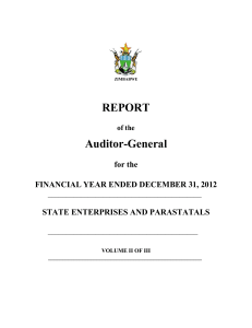 STATE ENTERPRISES AND PARASTATALS REPORT,2012