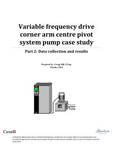 Variable frequency drive corner arm pivot case study