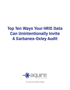 Top Ten Ways Your HRIS Data Can Unintentionally Invite