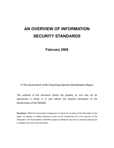 AN OVERVIEW OF INFORMATION SECURITY STANDARDS