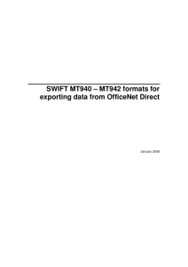 SWIFT MT940 – MT942 formats for exporting data from