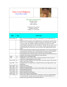Gary Leon Ridgway - Radford University