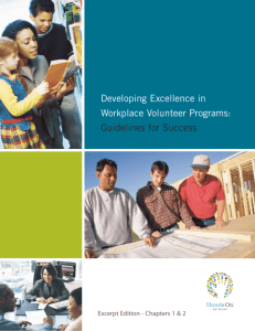 Developing Excellence in Workplace Volunteer Programs