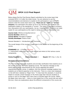 SPCH 1113 Final Report