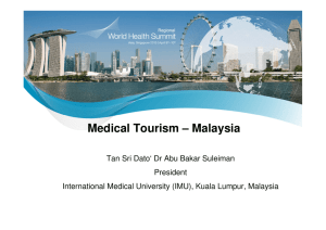 Medical Tourism - Malaysia