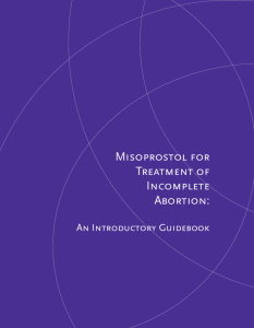 Misoprostol for Treatment of Incomplete Abortion: