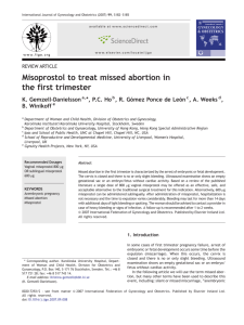 Misoprostol to treat missed abortion in the first trimester