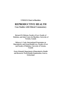 Reproductive Health: Case Studies with Ethical Commentary