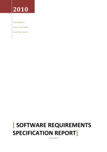 Software Requirements Specification Report
