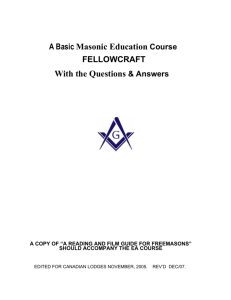 A Basic Masonic Education Course With the Questions & Answers