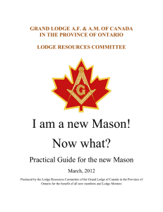 I am a new Mason! Now what?