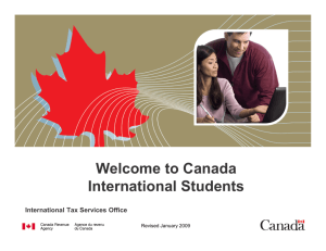 CRA presentation on income tax for international students