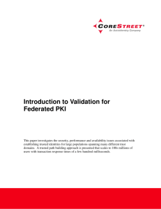 Introduction to Validation for Federated PKI