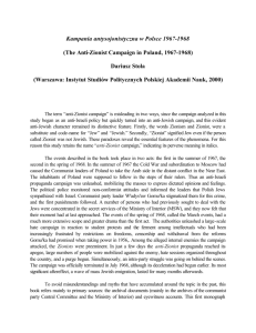 Kampania antysojonistyczna w Polsce 1967-1968 (The Anti