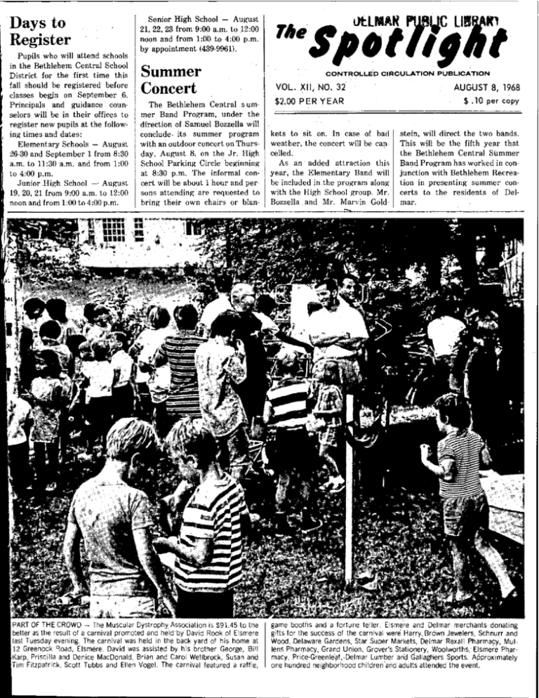 August 08,1968 Bethlehem Public Library