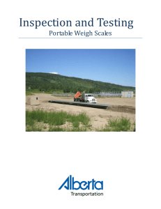 Manual for Inspection and Testing Portable Weigh Scales