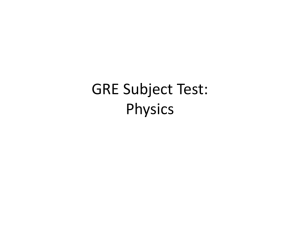 GRE Subject Test: Physics