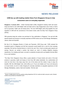 UOB ties up with leading retailer Dairy Farm Singapore Group to