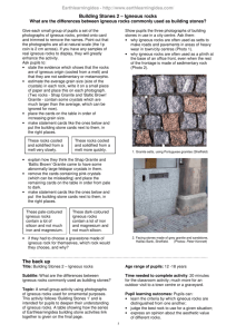 Building Stones 2 – Igneous rocks