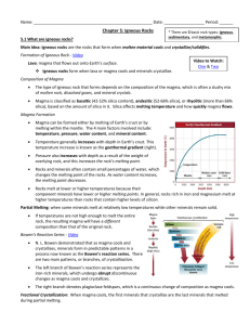 Chapter 5: Igneous Rocks