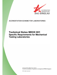 MECH 001 - Singapore Accreditation Council
