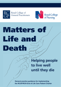Helping people to live well until they die