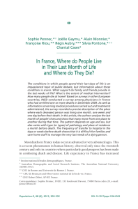 In France, Where do People Live in Their Last Month of Life