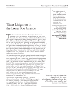 Water Litigation in the Lower Rio Grande