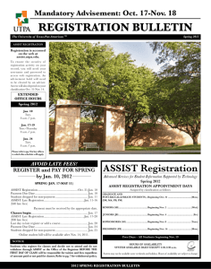 regiStration Bulletin