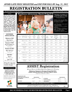 regiStration Bulletin