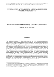 Justification of Diagnostic Medical Exposures, Some Practical Issues