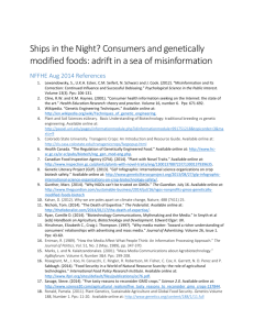 Ships in the Night? Consumers and genetically
