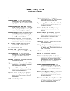 Glossary of key terms in international economics